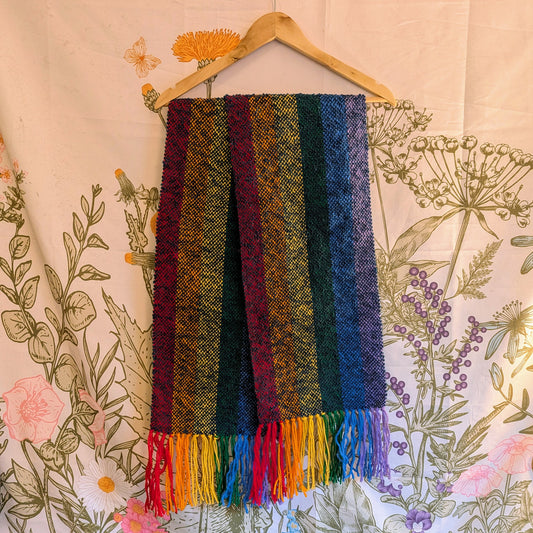 Rainbow Hypoallergenic Scarf in Navy Blue