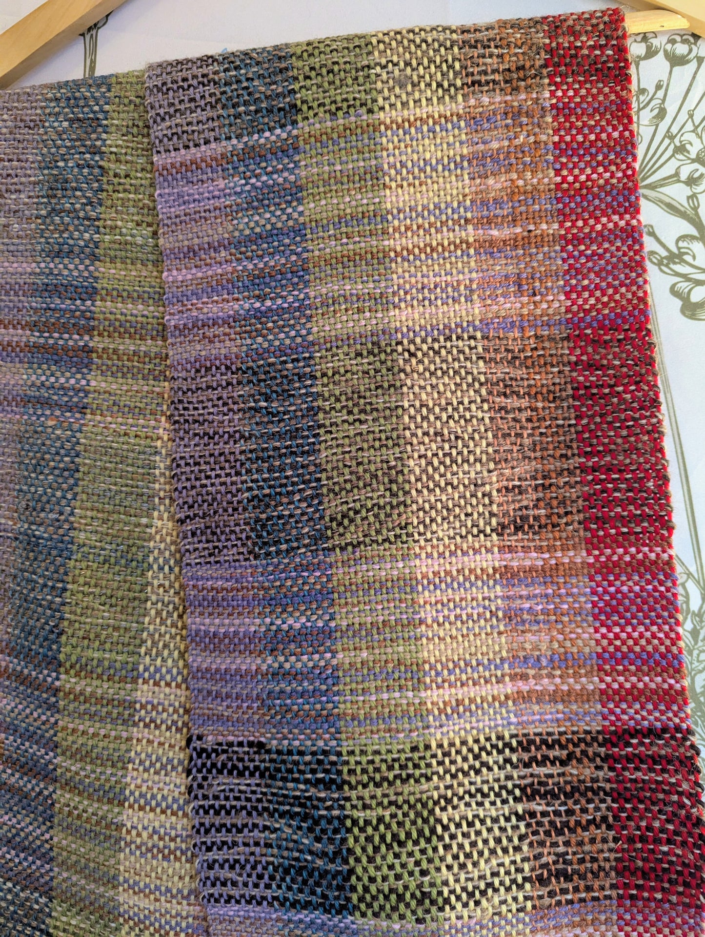 Rainbow Canyon Stripes Handwoven Merino Blend Scarf