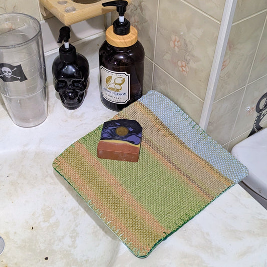 Softly Sudsing Handwoven Field View Cotton-blend Wash Cloths