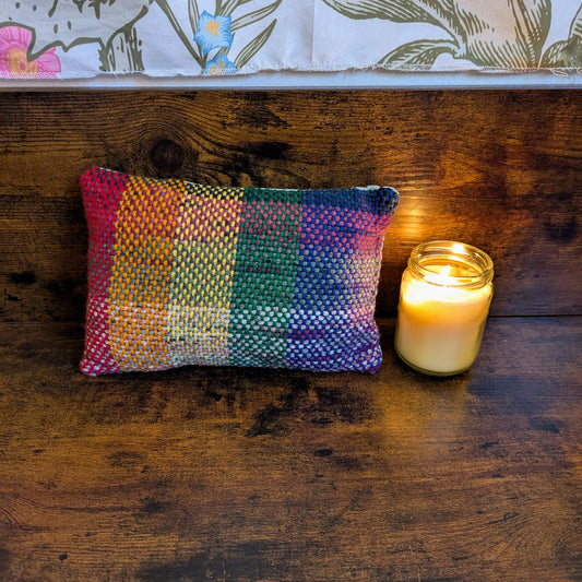 Vineyard Rainbow Handwoven 9x6 Throw Pillow