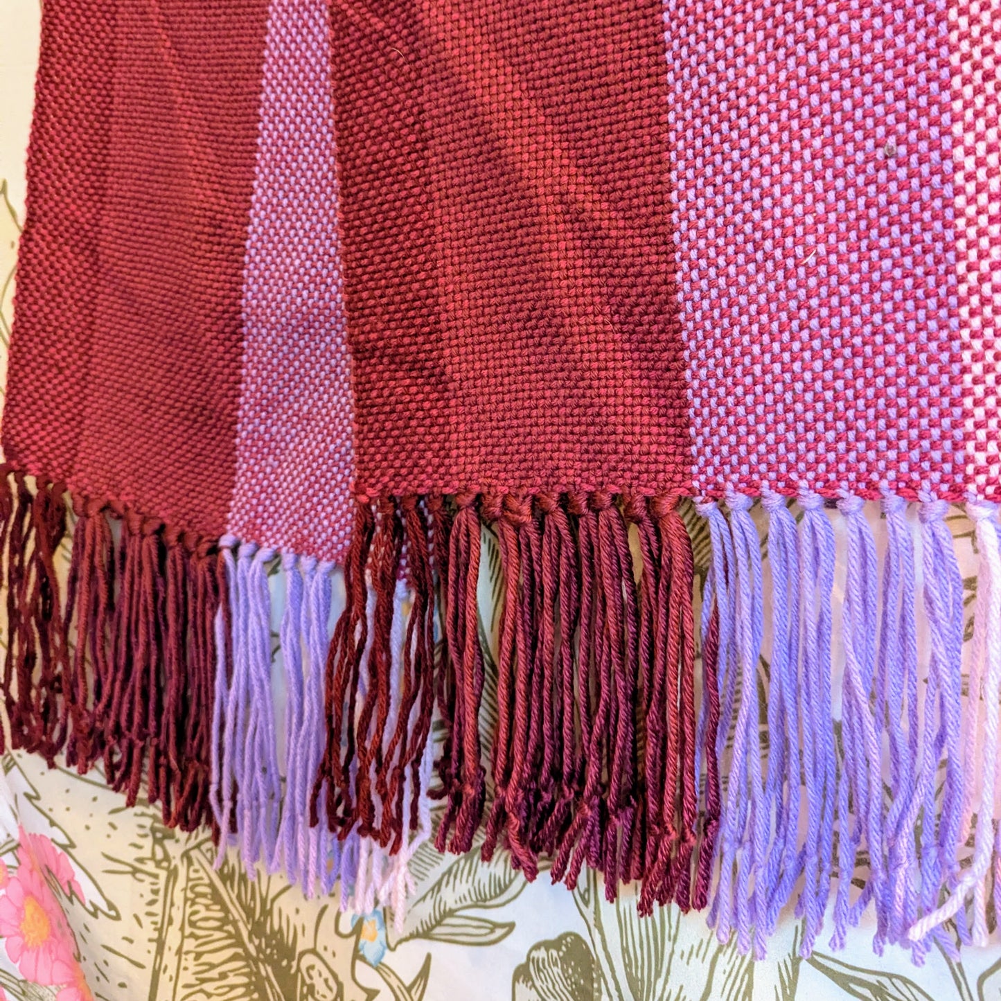 Raspberry Rover Handwoven Hypoallergenic Scarf