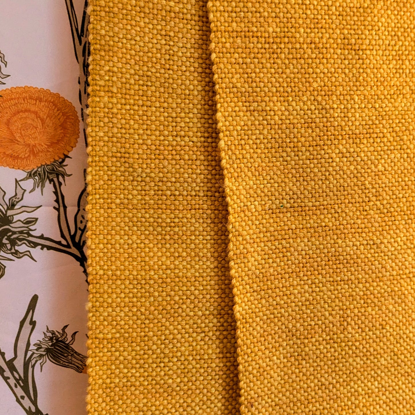 Goldenrod Yellow Handwoven Wool Blend Scarf