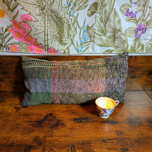 Forest Path Handwoven Zero-Waste Throw Pillow