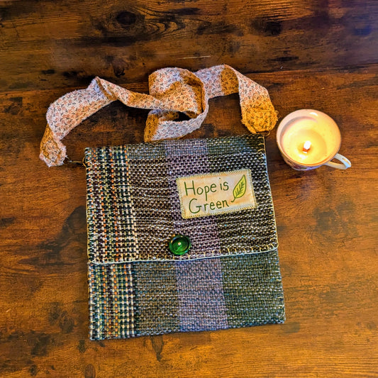 Hope is Green Handwoven Hypoallergenic Shoulder Bag