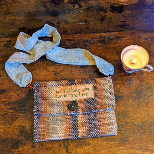 Not All Those Who Wander Are Lost Handwoven Hypoallergenic Shoulder Bag
