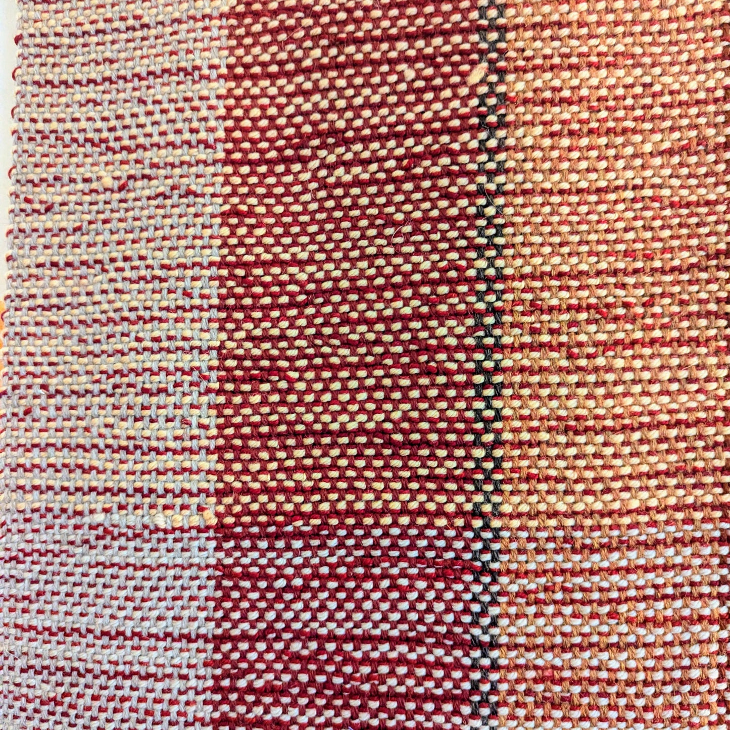 Strawberry Autumn Handwoven Wool Blend Scarf