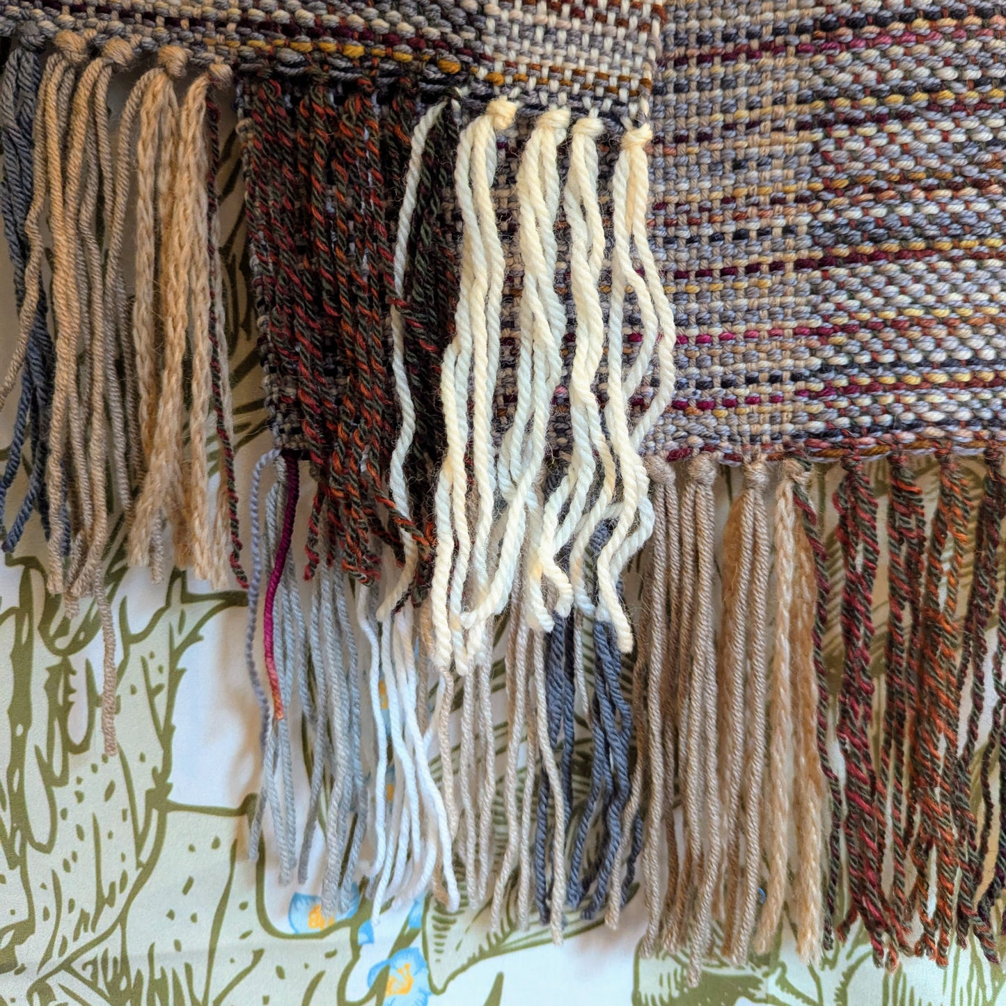Durin's Line Handwoven Merino Wool Blend Scarf
