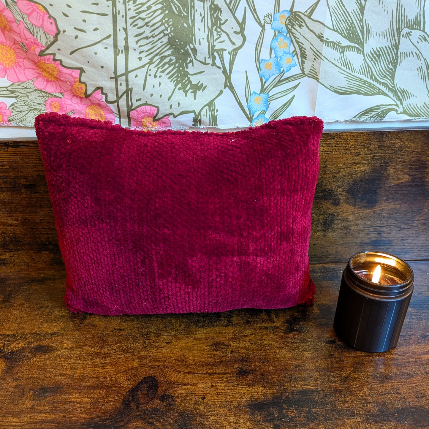 Fire Opal Stripe Handwoven Plush Throw Pillow