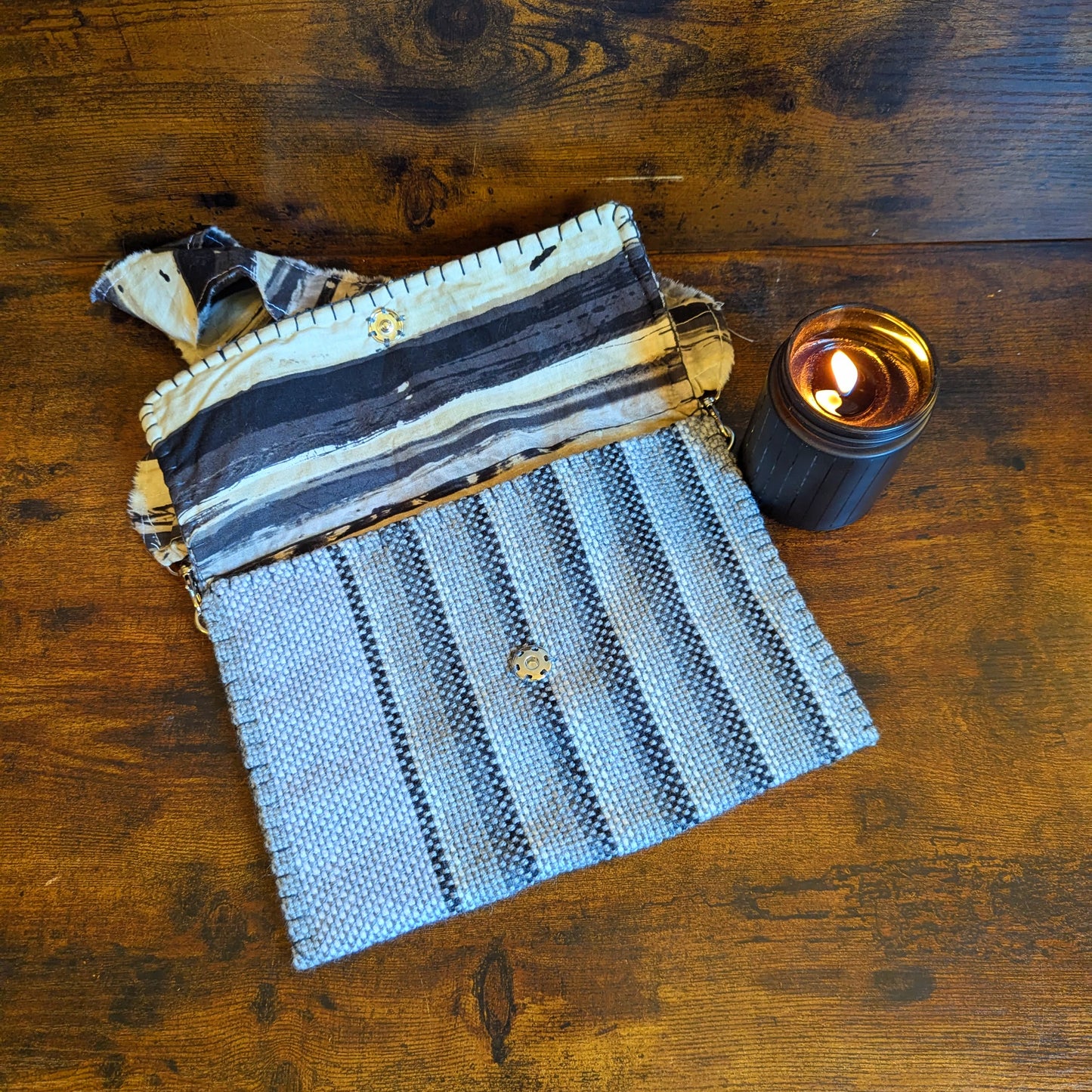 Grey Birch Handwoven Shoulder Bag
