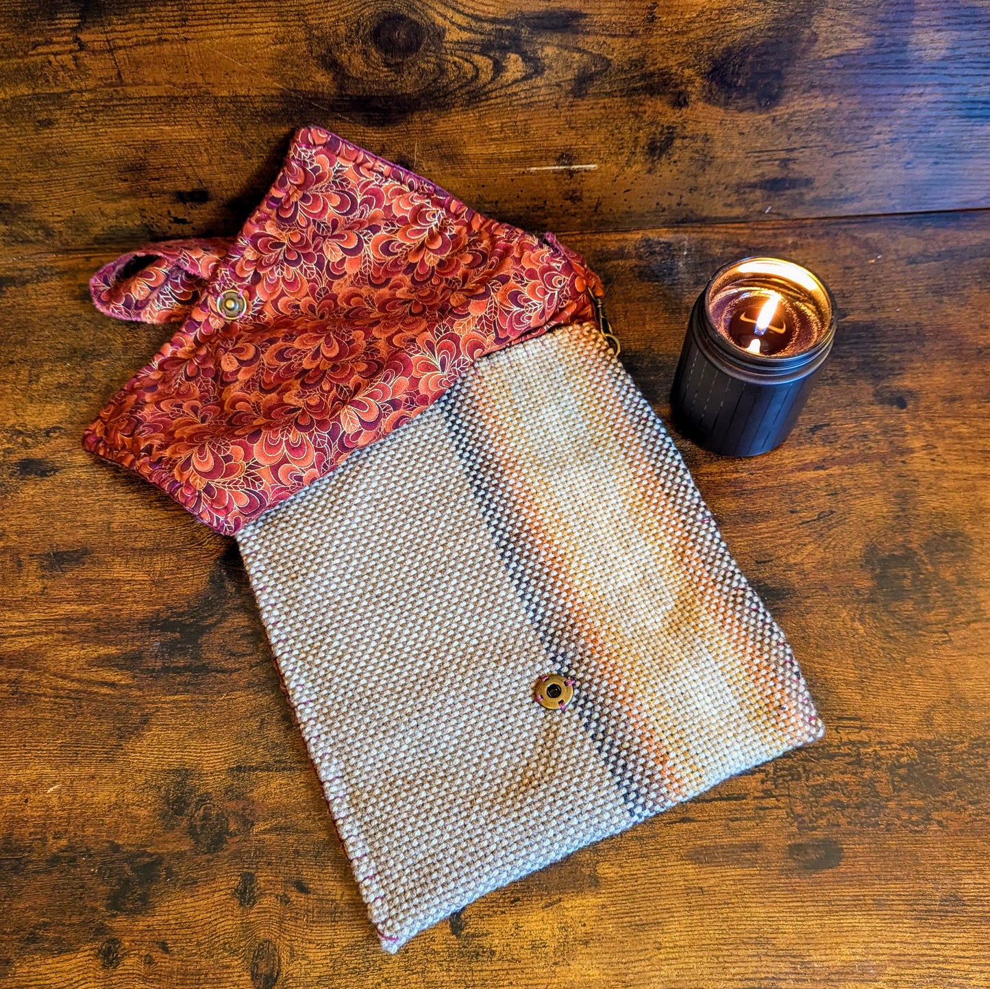 Gilded Gold Brown Ombre Handwoven Shoulder Bag