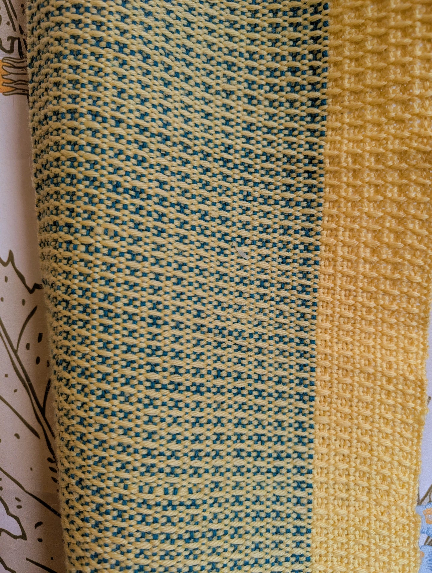Sunshiney Days Handwoven Infinity Scarf w/ Yarn From KittyCat Spins