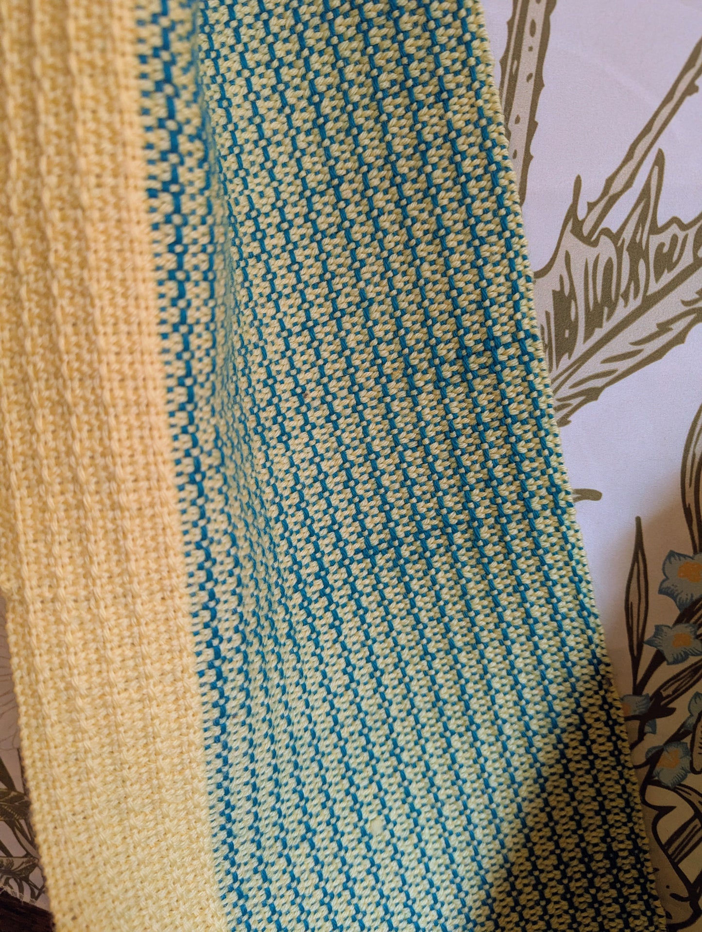 Sunshiney Days Handwoven Infinity Scarf w/ Yarn From KittyCat Spins