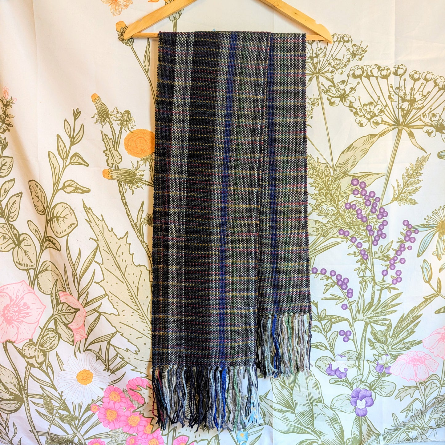 Tartan Jumble Handwoven Wool Scarf