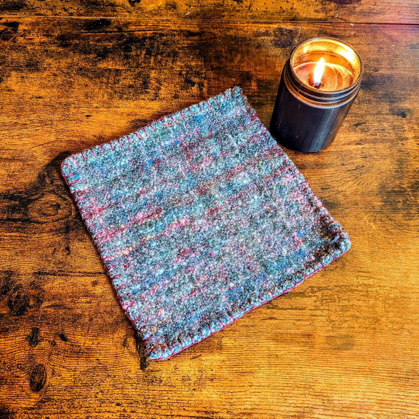 Wildflower Stars Handwoven Trivets (Featuring KittyCat Spins Yarn)