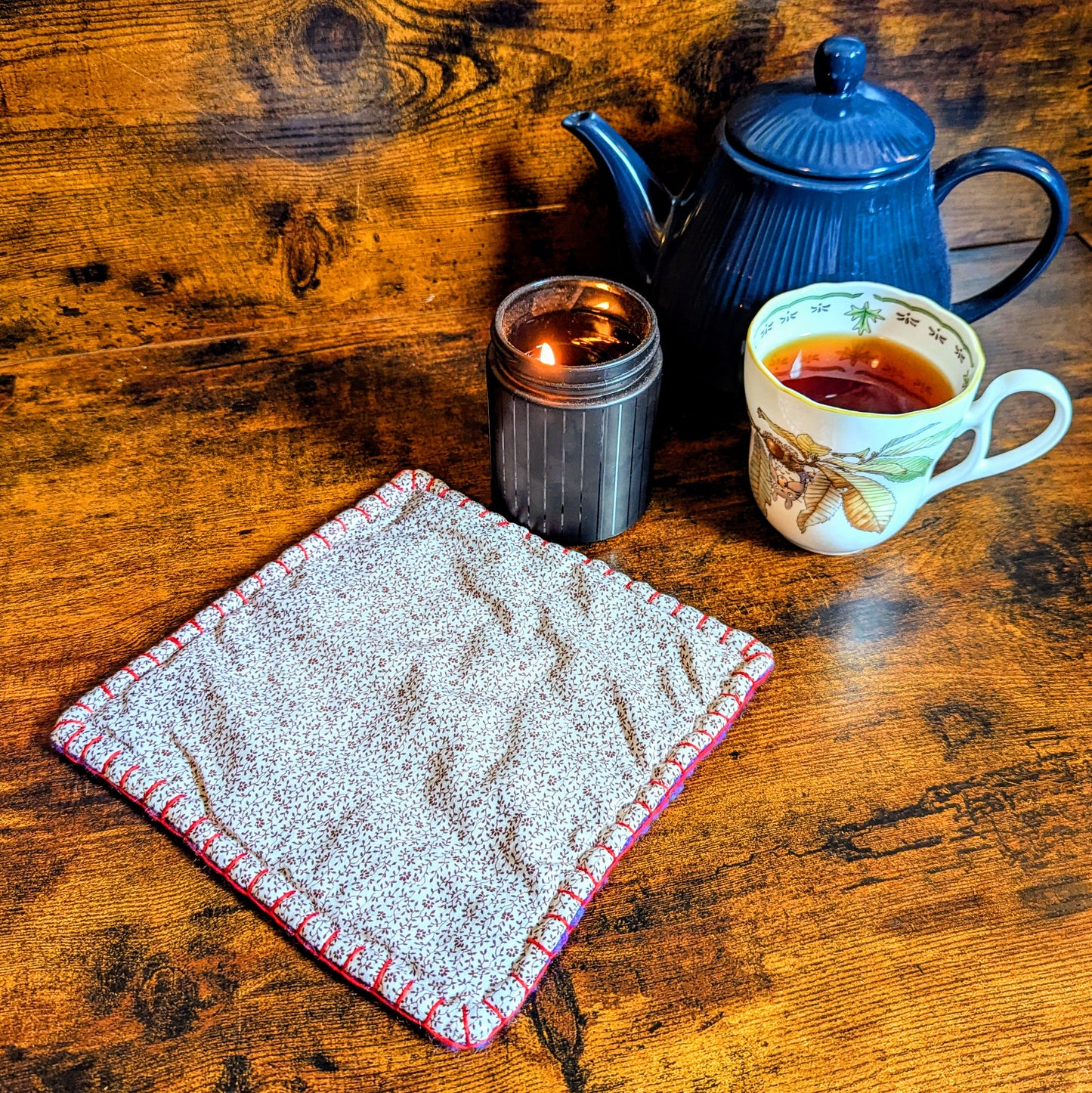 Handwoven Felted Wool Royal Purple Trivets