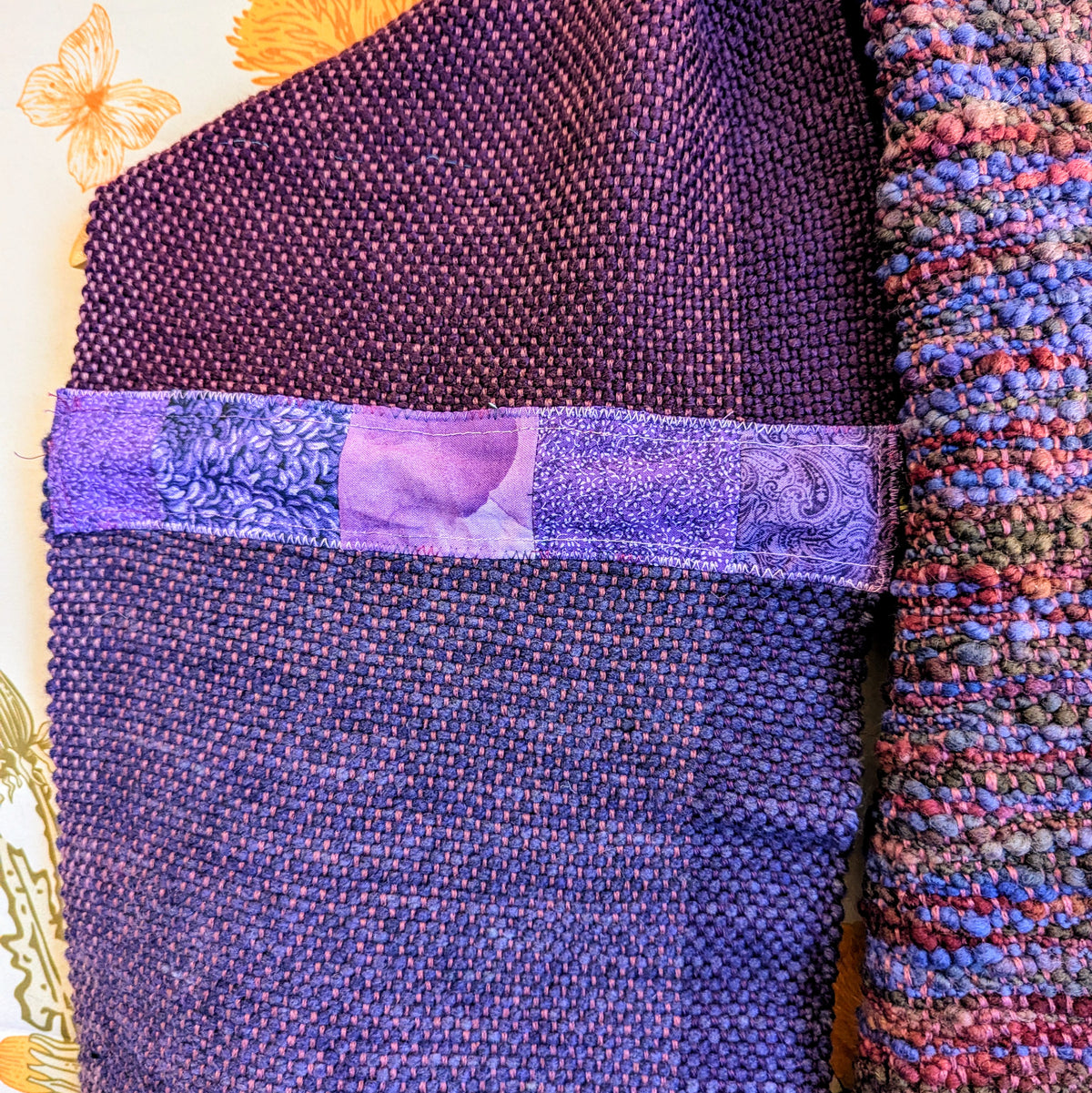 Infinite Purple Wool Blend Handwoven Infinity Scarf