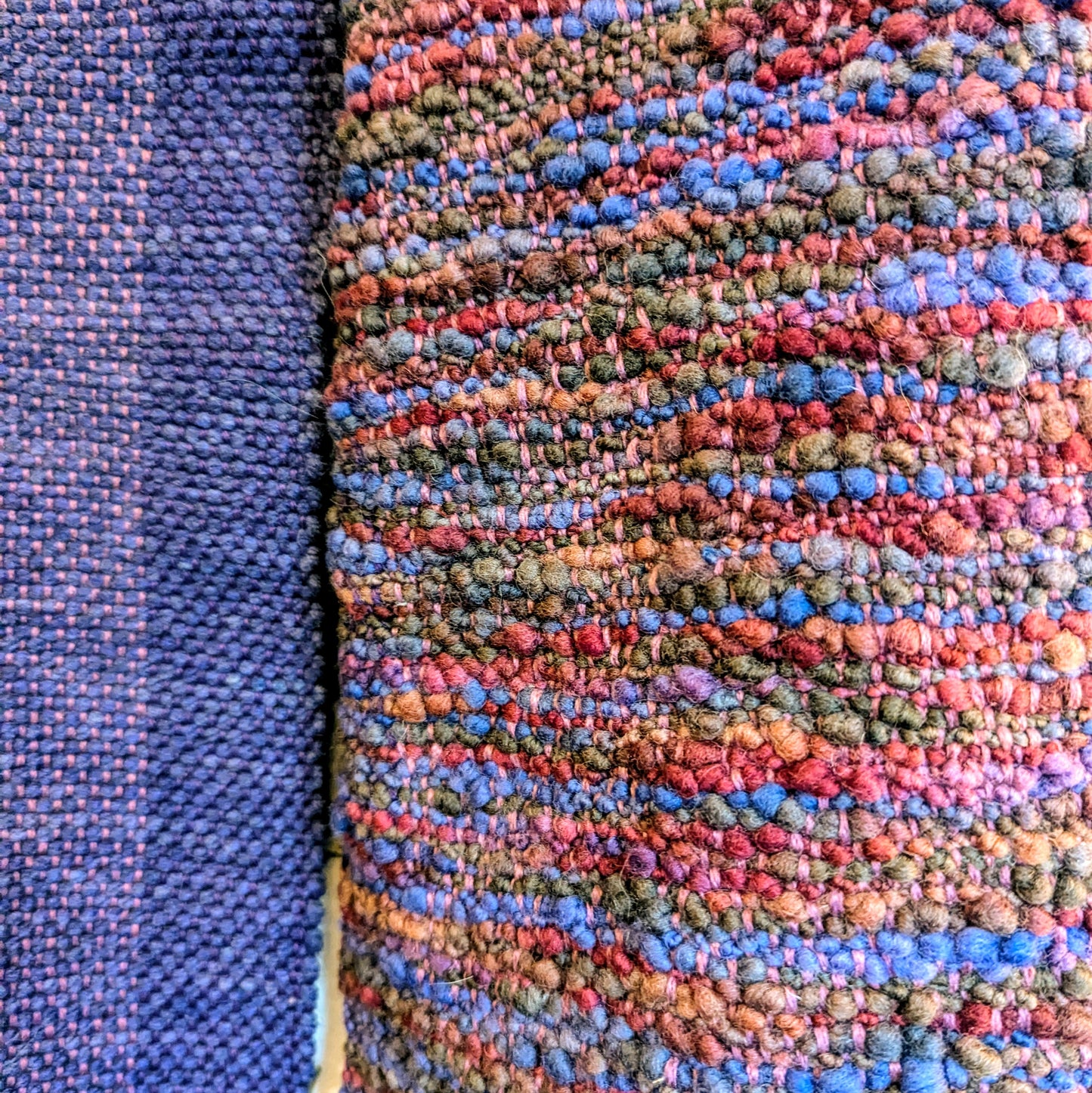 Infinite Purple Wool Blend Handwoven Infinity Scarf