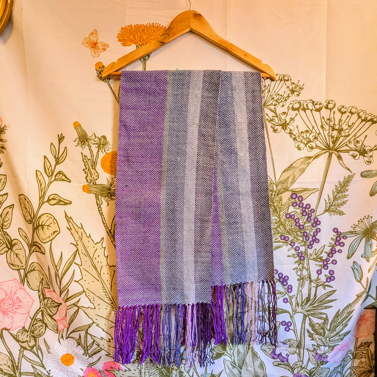 Silver Amethyst Hypoallergenic Handwoven Scarf
