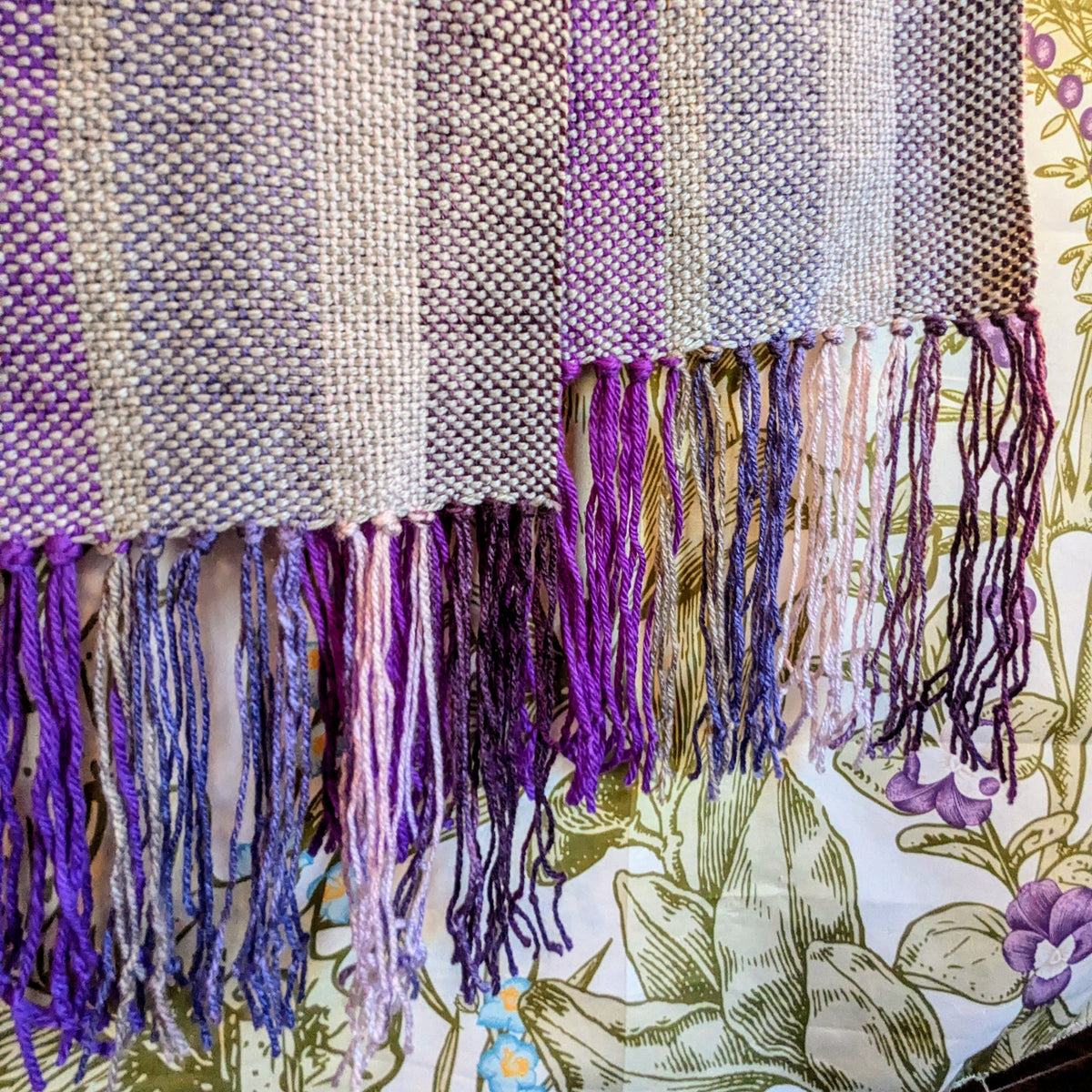 Silver Amethyst Hypoallergenic Handwoven Scarf