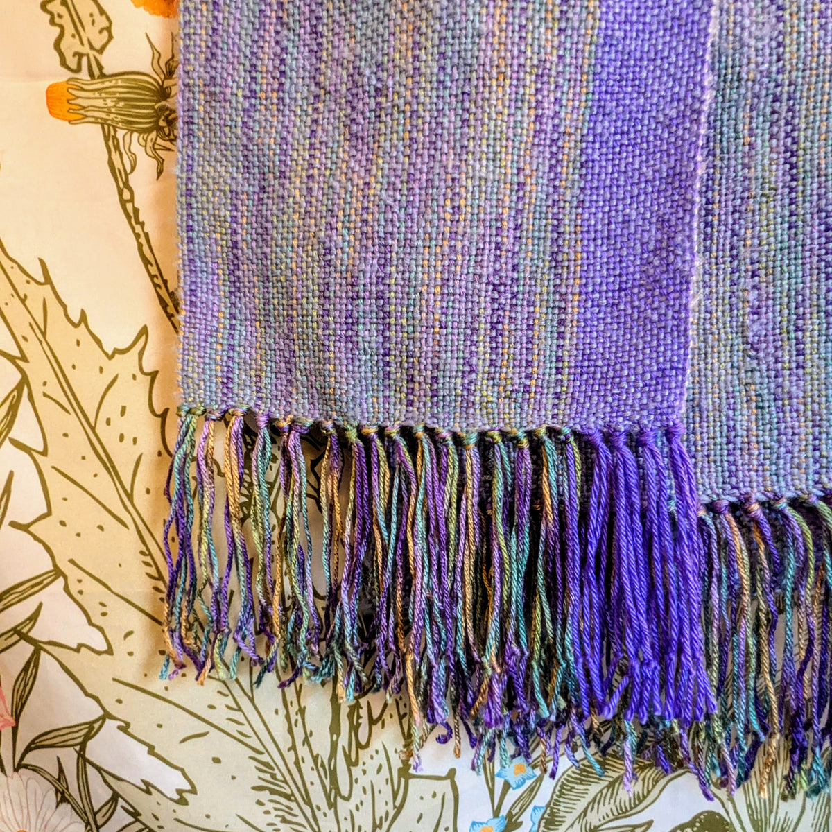Purple Stripes Handwoven Hypoallergenic Scarf