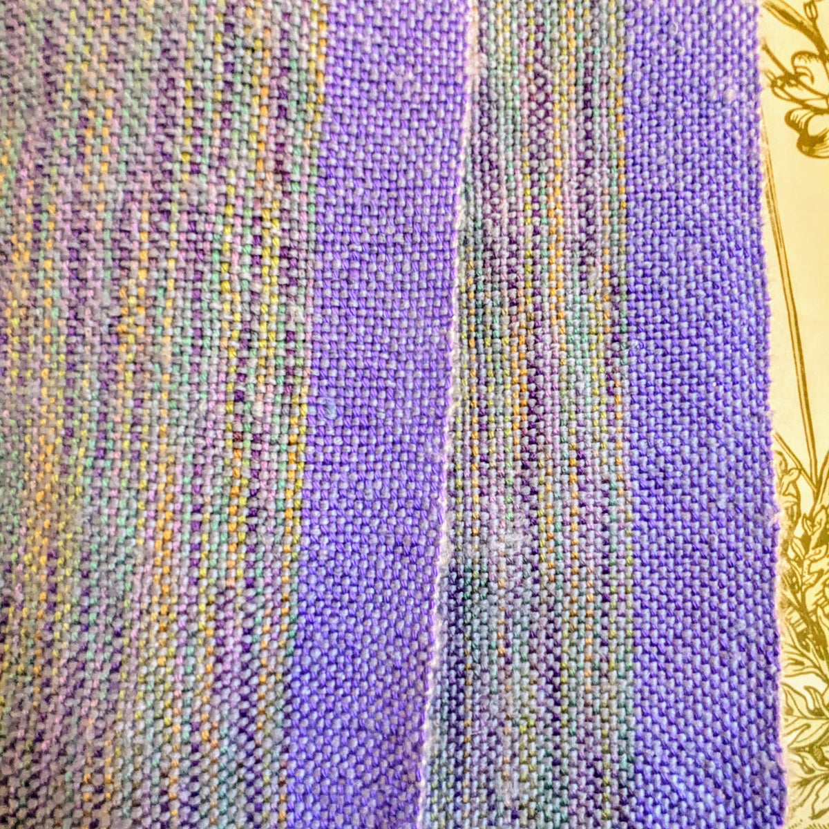 Purple Stripes Handwoven Hypoallergenic Scarf