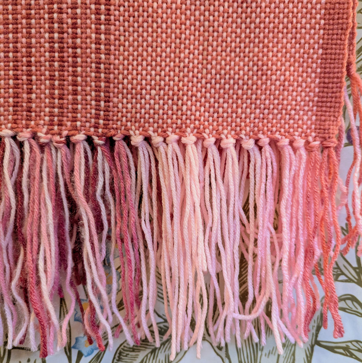Powerful Pink Handwoven Hypoallergenic Table Runner Or Weaving Blank