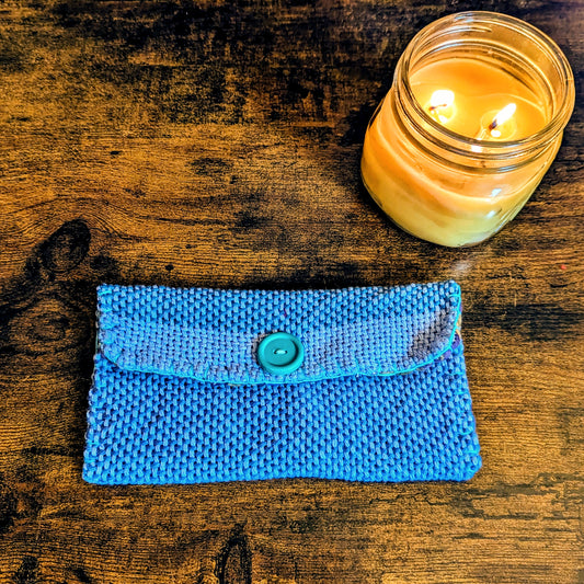 Hidden Autumn Sky Handwoven Small Snap Button Bag