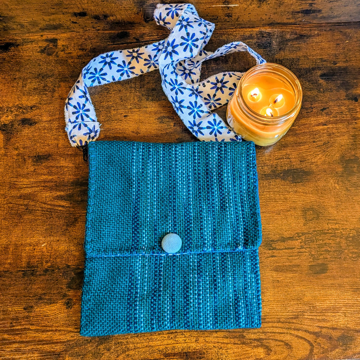 Carry on Cerulean Handwoven Shoulder Bag