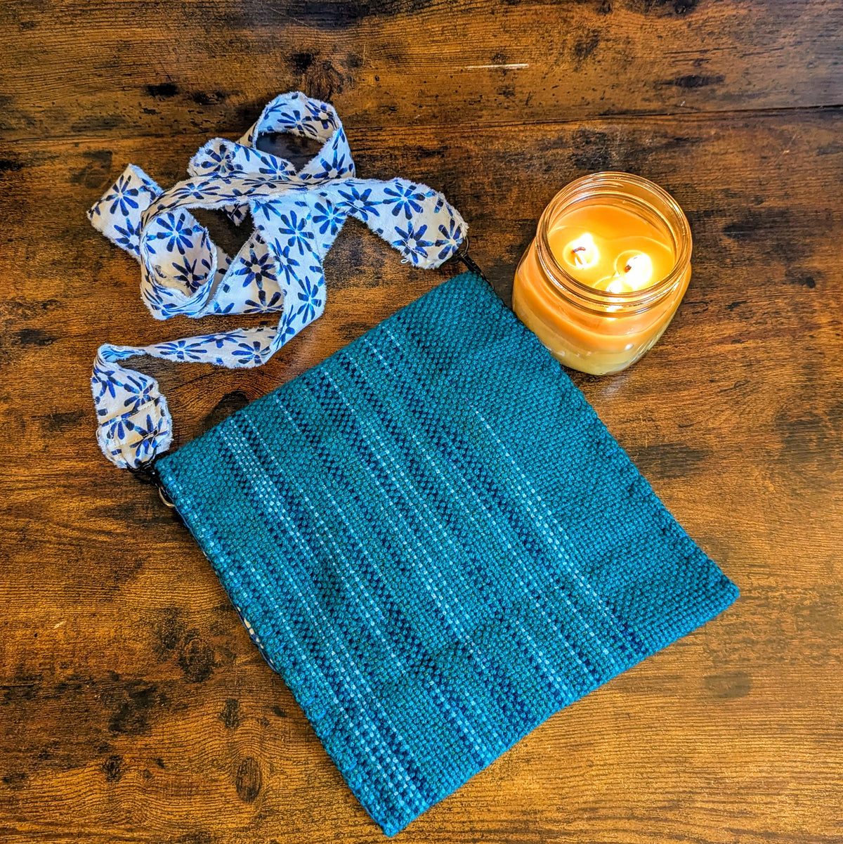 Carry on Cerulean Handwoven Shoulder Bag