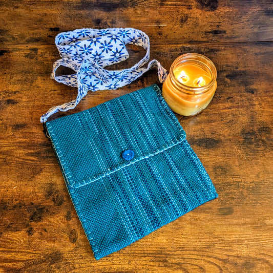 Blue Pop Handwoven Shoulder Bag