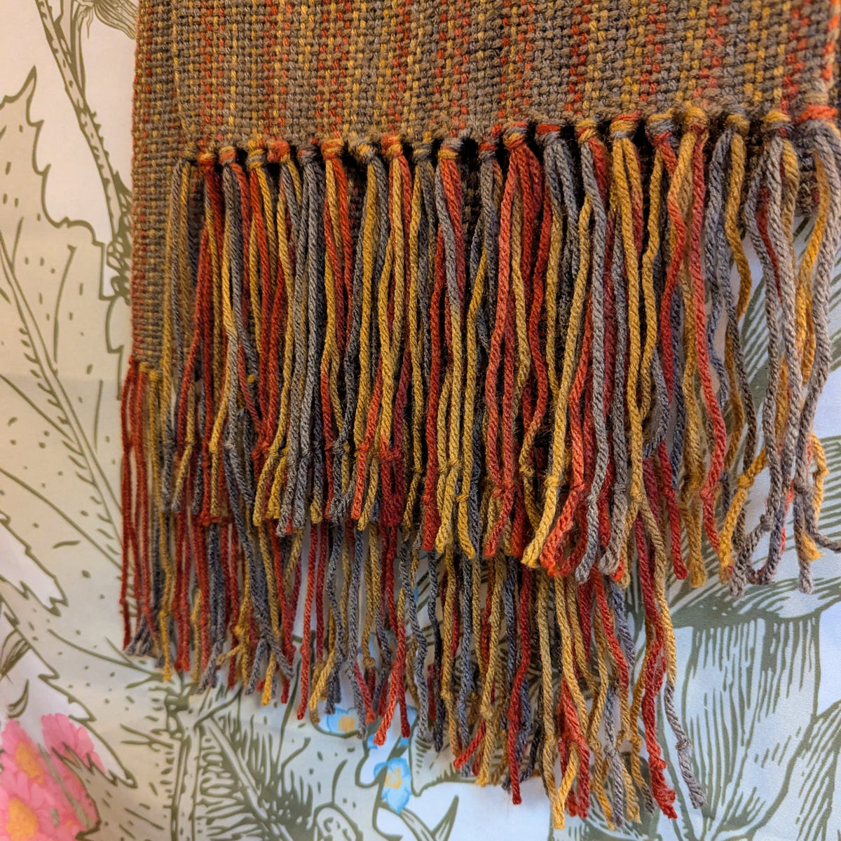 Autumnal Stripes Handwoven Hypoallergenic Table Runner Or Weaving Blank