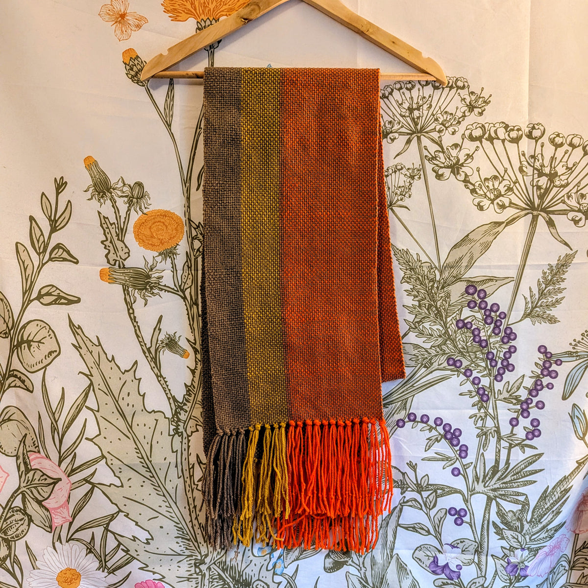 Pumpkin Patch Handwoven Hypoallergenic Table Runner or Weaving Blank