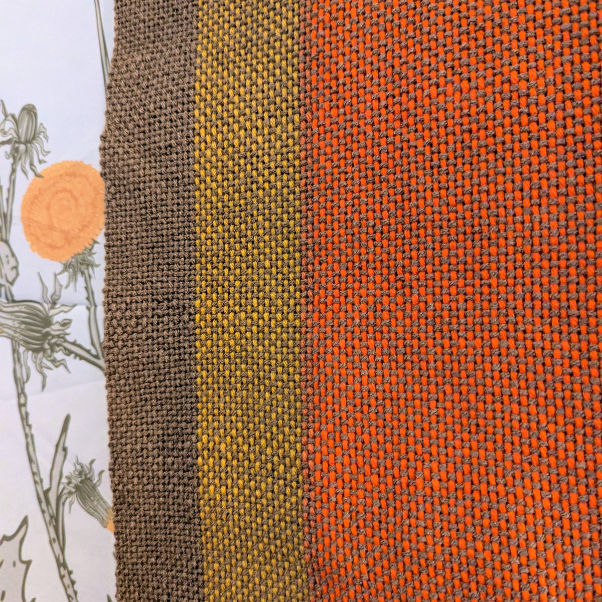 Pumpkin Patch Handwoven Hypoallergenic Table Runner or Weaving Blank