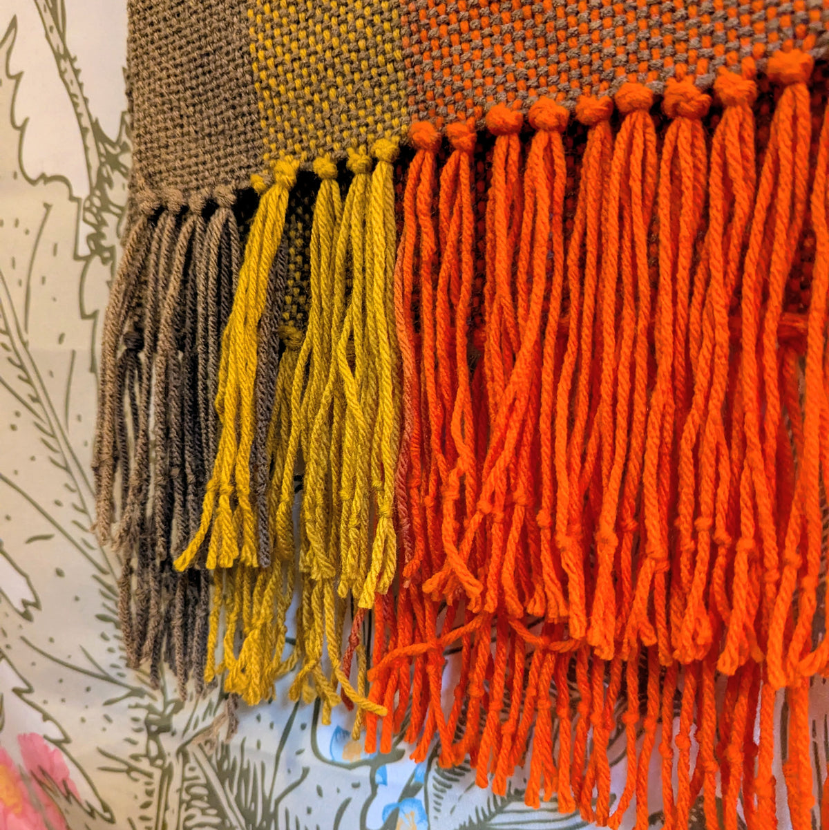 Pumpkin Patch Handwoven Hypoallergenic Table Runner or Weaving Blank