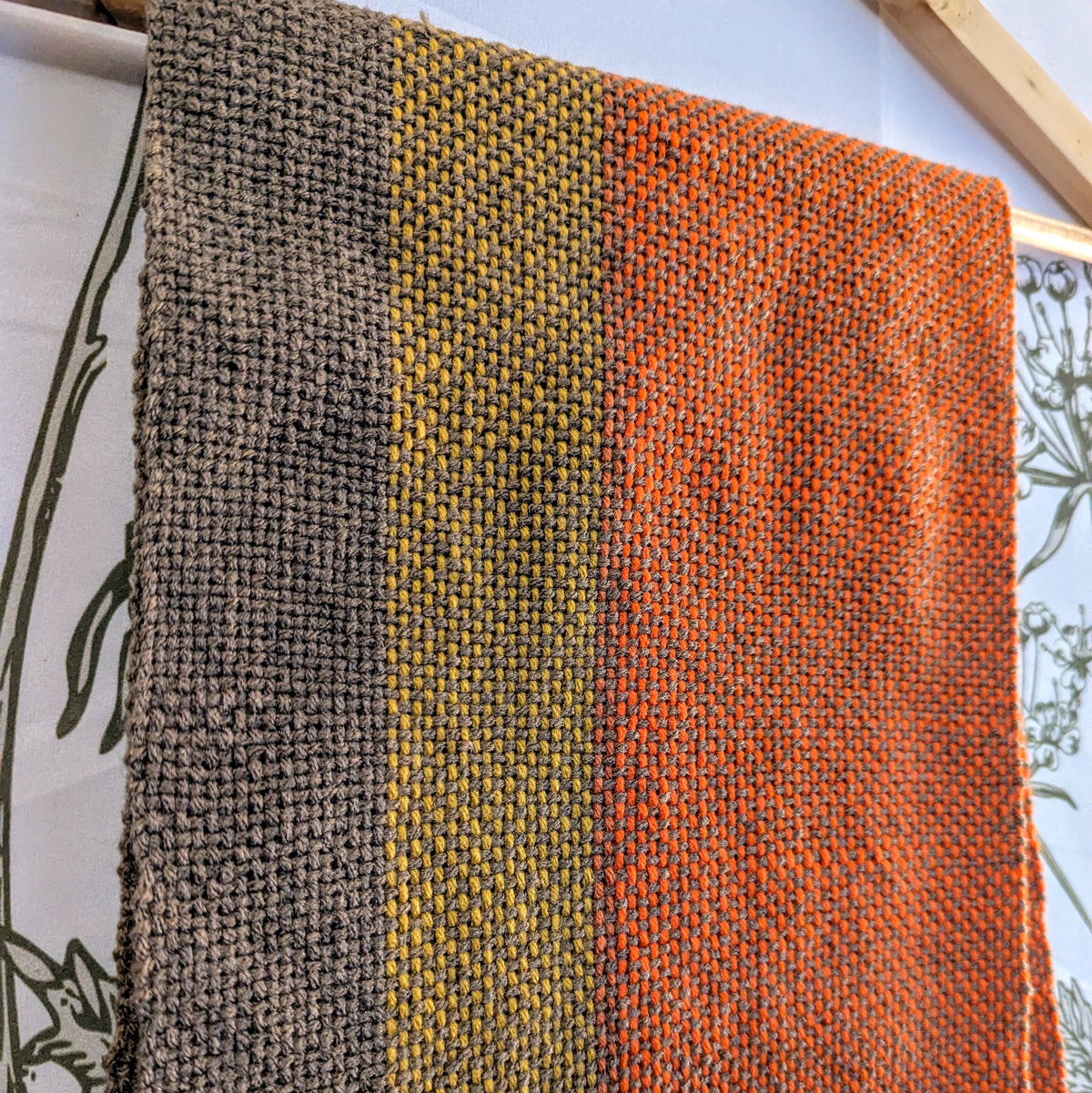 Pumpkin Patch Handwoven Hypoallergenic Table Runner or Weaving Blank
