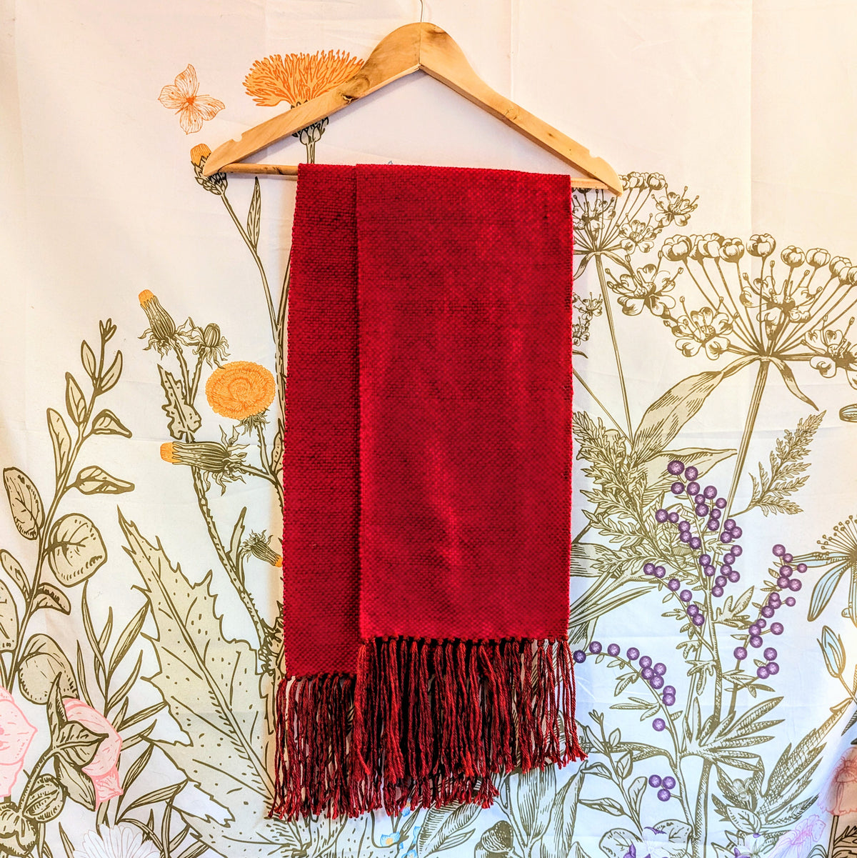 Scarlet Maple Handwoven Hypoallergenic Scarf