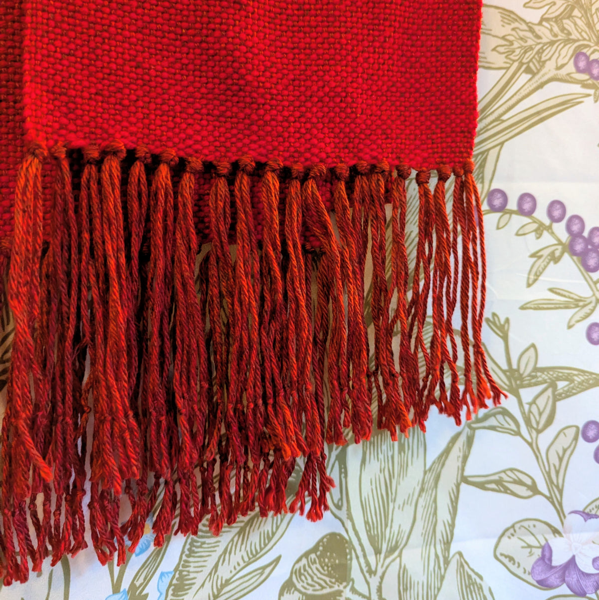 Scarlet Maple Handwoven Hypoallergenic Scarf