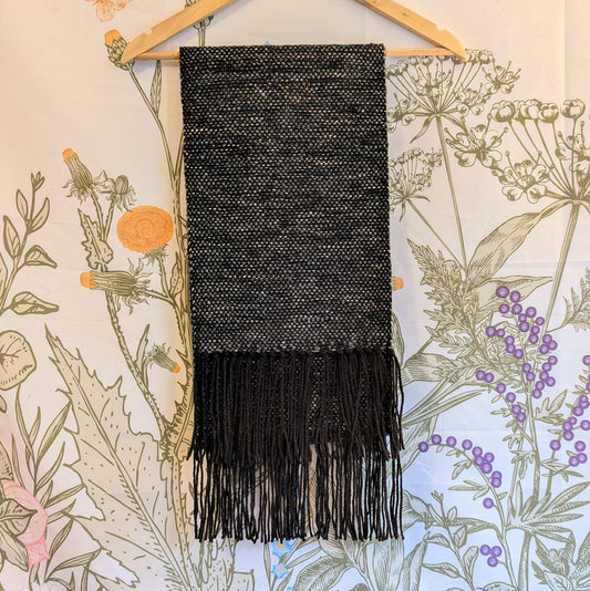 Glimmering Dark Wood Handwoven Hypoallergenic Table Runner or Weaving Blank