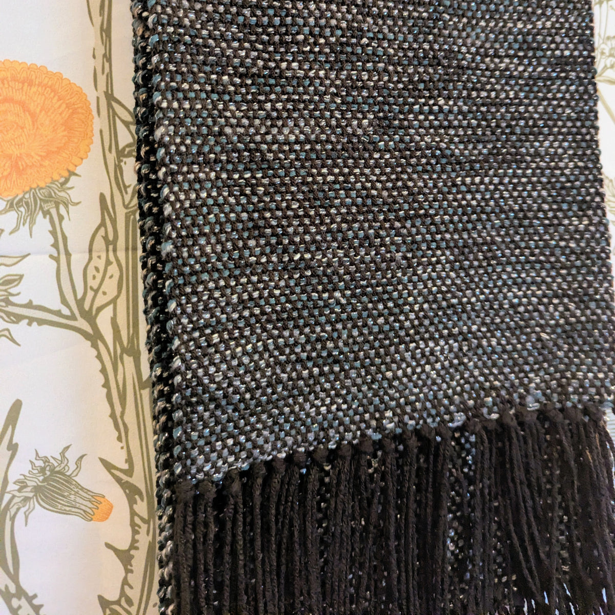 Glimmering Dark Wood Handwoven Hypoallergenic Table Runner or Weaving Blank