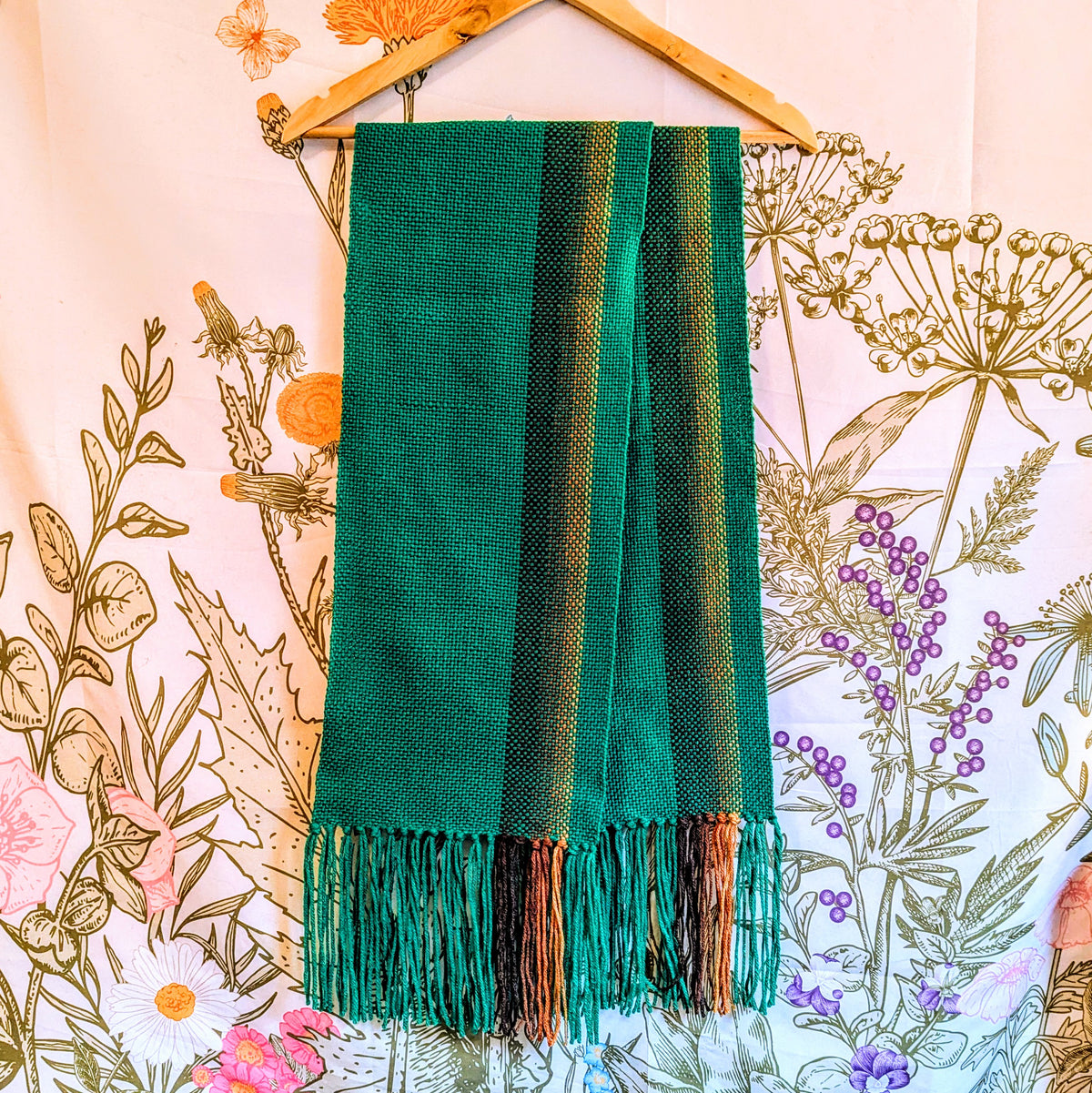 Kelly Green Handwoven Hypoallergenic Scarf