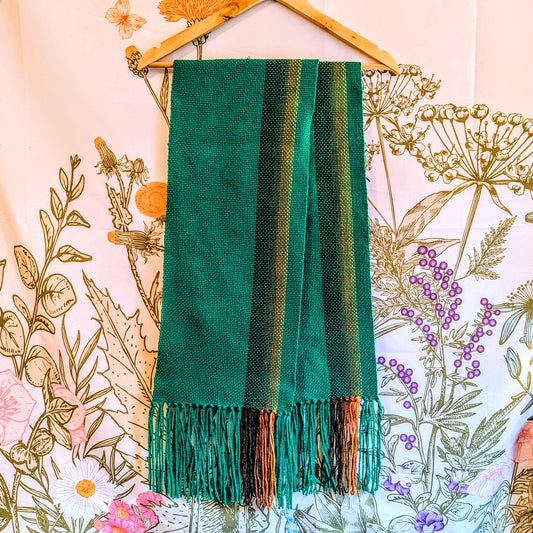 Kelly Green Handwoven Hypoallergenic Scarf