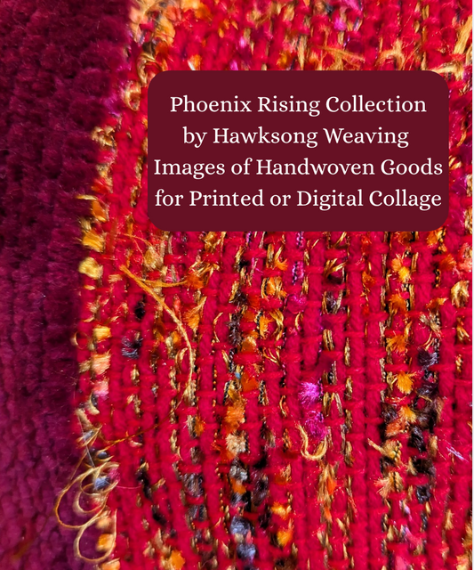 Phoenix Rising- 13 Curated Images of Red Tone Handwoven Goods for Collage