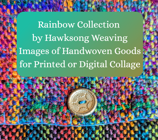Rainbow Collection- 13 Curated Images of Rainbow Handwoven Goods for Collage