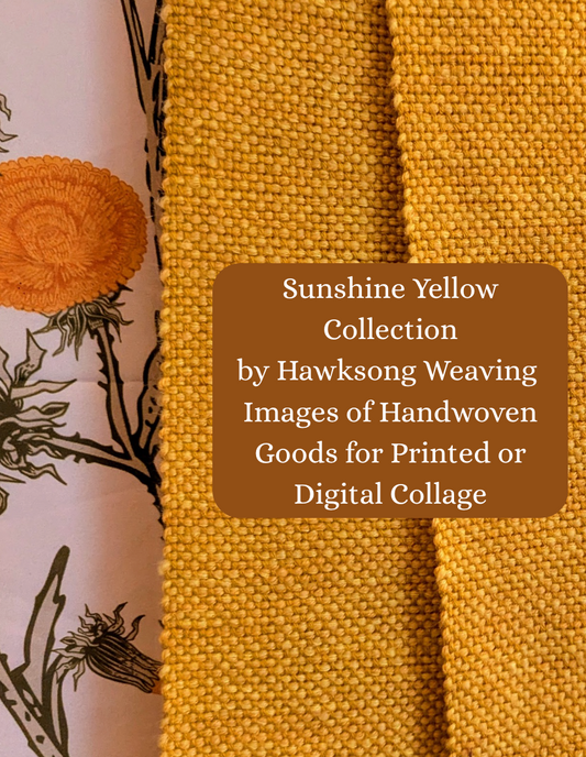 Sunshine Yellow Collection- 13 Curated Images of Yellow Handwoven Goods for Collage