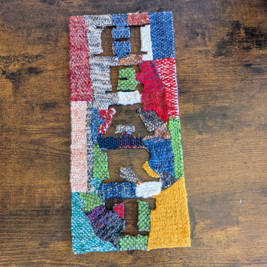 Patchwork Felted Wool Heart Wall Hanging