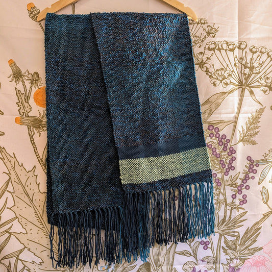 Blue Mood 2 Hypoallergenic Handwoven Scarf